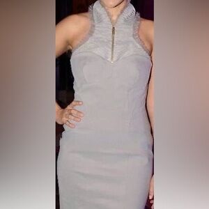 Karen Millen Textured Ruffle Pencil Bodycon Cocktail Evening Dress Size 8